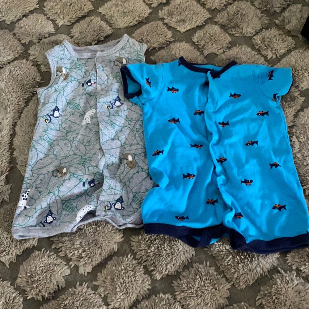 2 one piece sets, size 6 mos
